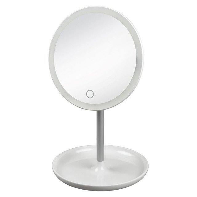 лампа настольная светодиодная UNIEL с зеркалом 4К диммируемая круглая