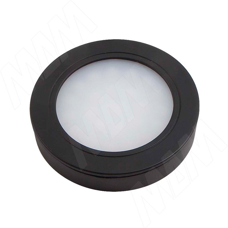 LUNA Светодиодный светильник точечный круглый, черный, 12V, нейтральный белый 4000К, 2W (LN12-RNO-BL-NW2)