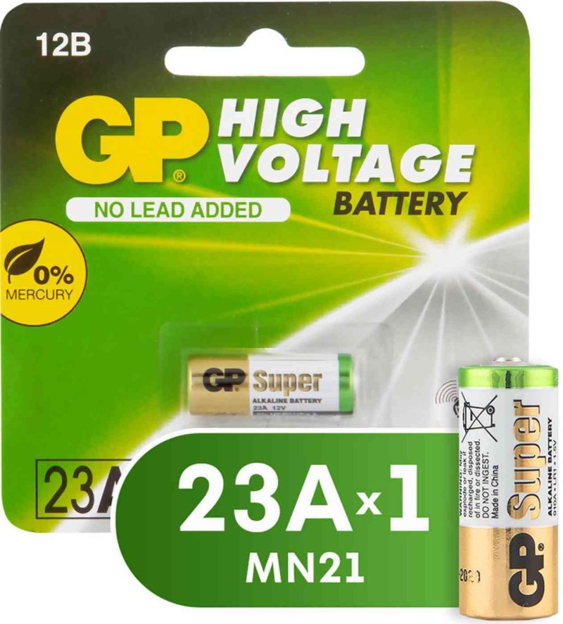Батарейка алкалиновая GP High Voltage MN21/AE23/A23/3LR50/23AF 12V, 1 шт.