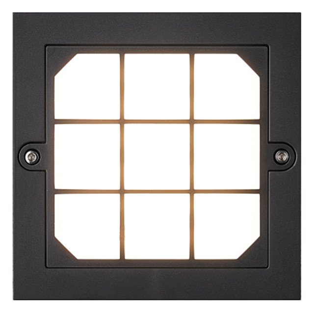 уличный настенный светильник ESCADA Daf LED 6Вт IP65 решетка черный