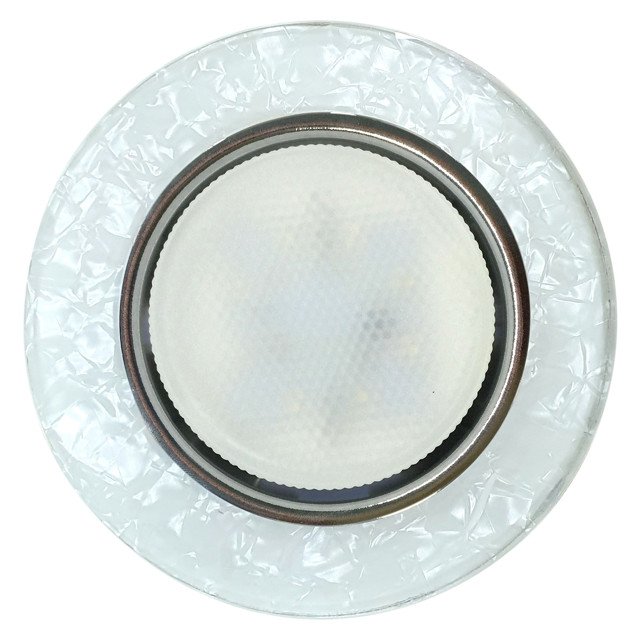 светильник встраиваемый DE FRAN Марбел GX53 4000K кристаллый белый