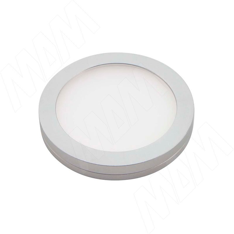 VEGA Светодиодный светильник точечный, круглый, серебро, 12V, нейтральный белый 4500К, 2,2W (VE12-RNO-MCR-NW2)