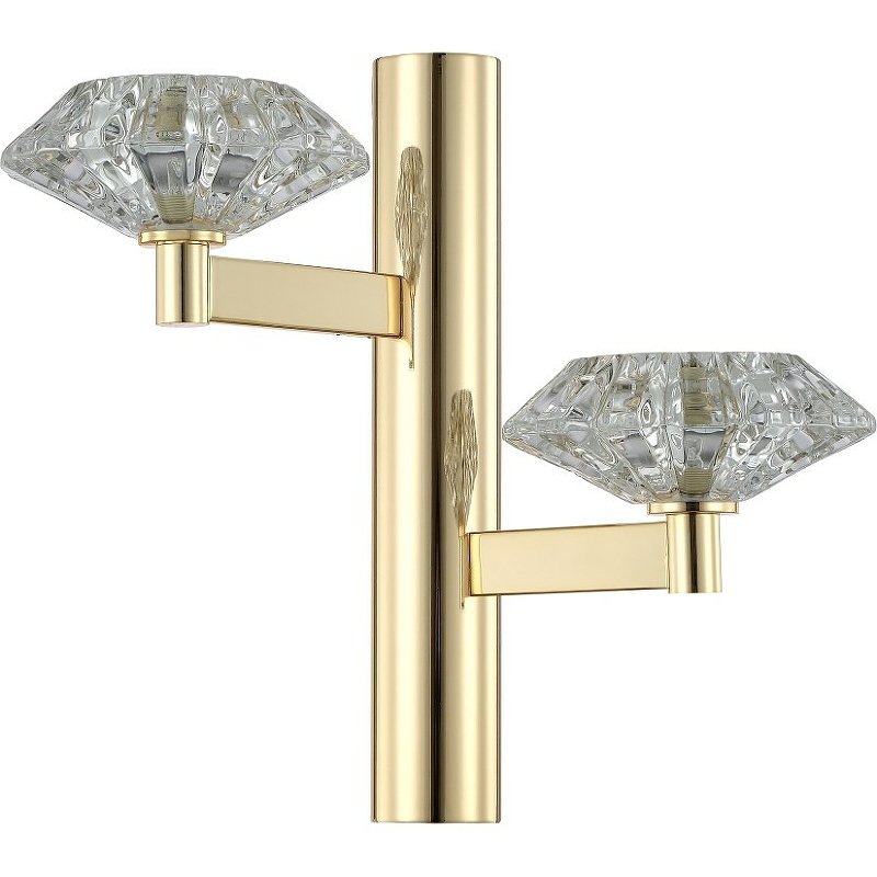Настенный светильник Crystal Lux Rebeca AP2 Gold Прозрачный Золото