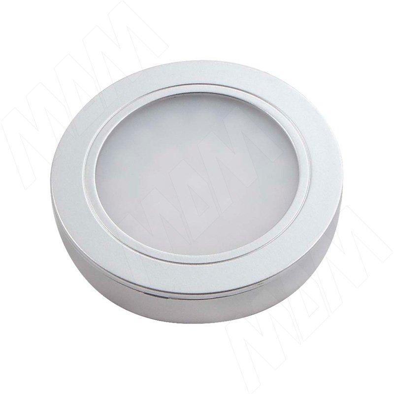 LUNA Светодиодный светильник точечный круглый, серебро, 12V, нейтральный белый 4000К, 2W (LN12-RNO-MCR-NW2)