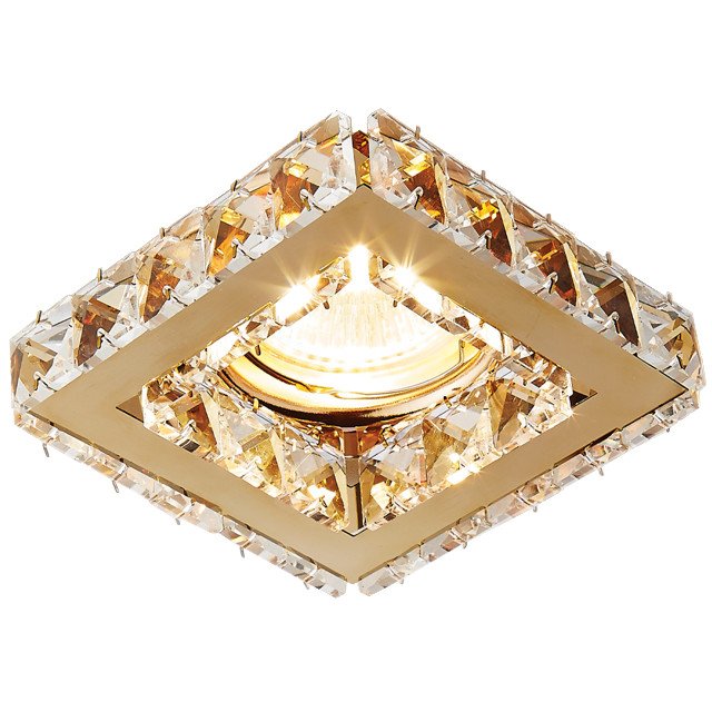 светильник встраиваемый Ambrella Light Crystal Spot GU5.3 MR16 золото/прозрачный хрусталь