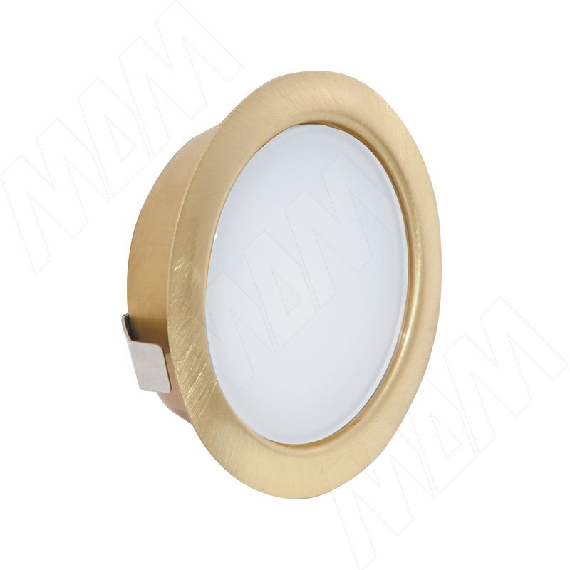 SOLO Светодиодный светильник точечный врезной, золото сатин, 12V, теплый белый 3000К, 4W (SL65-GS-WW-4-0)