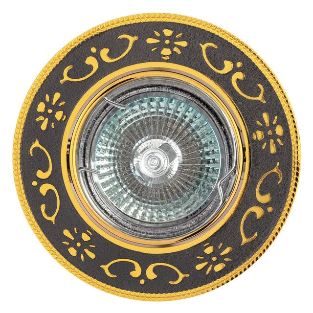 светильник встраиваемый DE FRAN Классика MR16 графит+золото